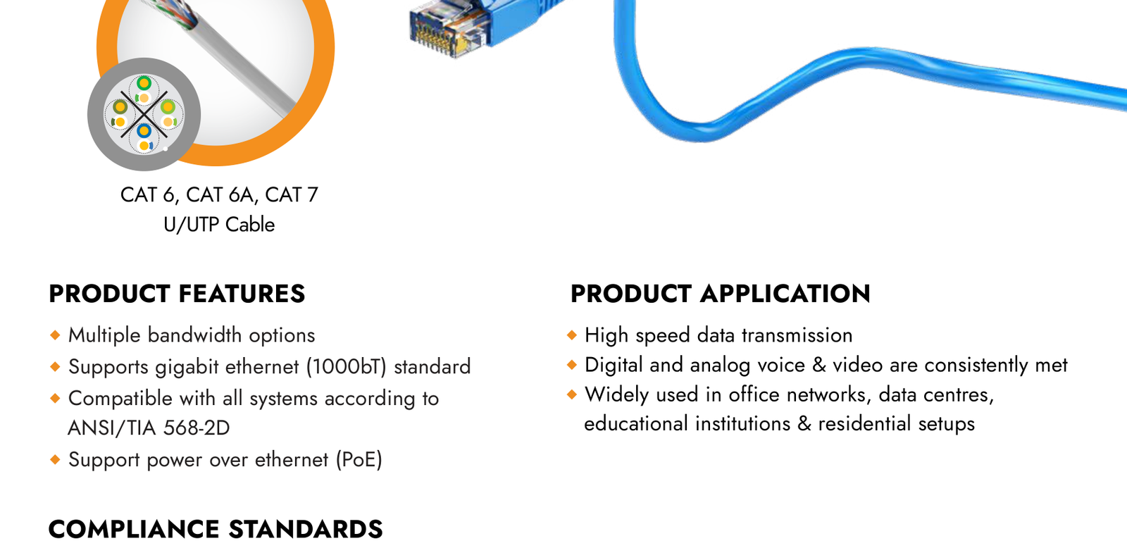 APAR Tarang Shakti LAN cable